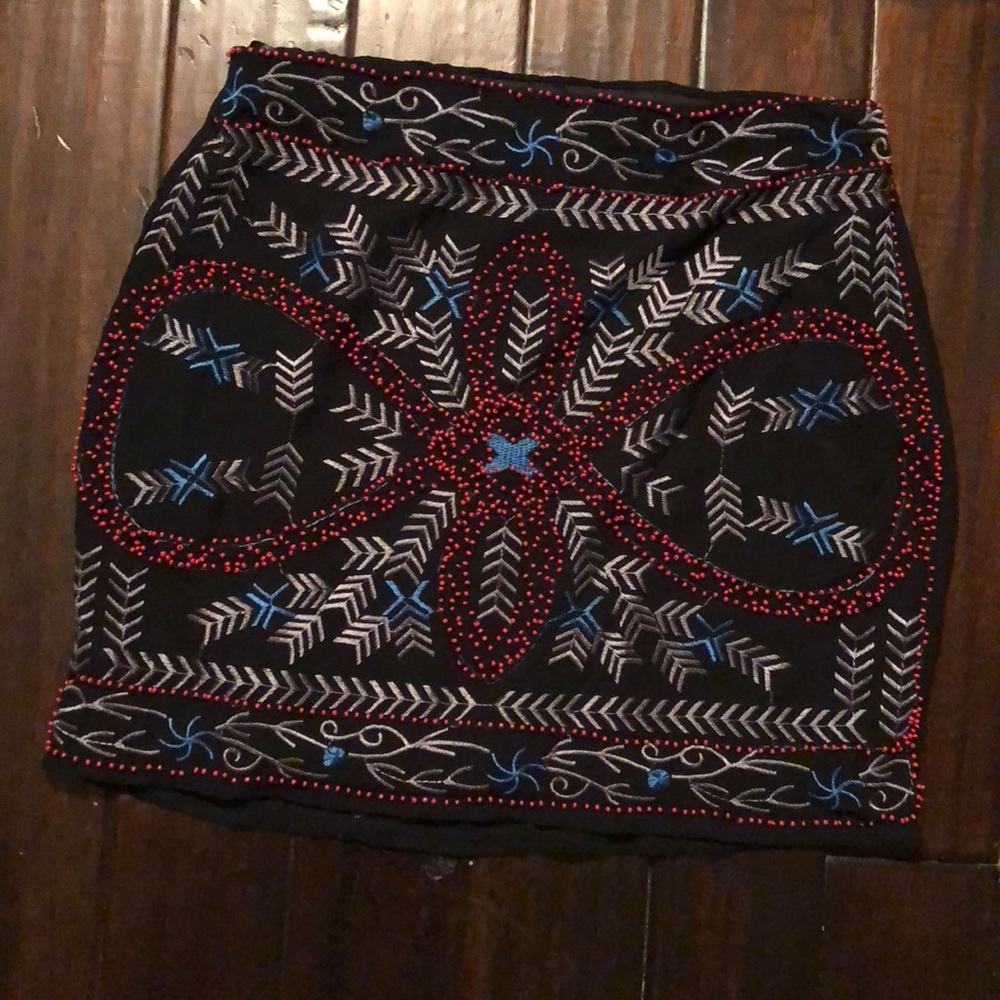 Lulu’s beaded mini skirt
